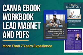 design your canva ebook, lead magnet, workbook in 24 hours