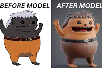convert 2d to 3d,head face, picture to 3d,full body,half model for printing