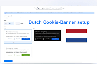 setup your dutch cookie consent banner on your site
