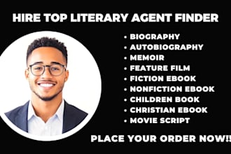 find literary agent for children story book feature film movie script tv series