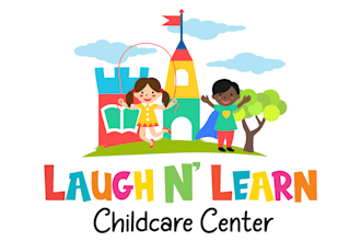 make a modern childcare daycare and kind shop logo design