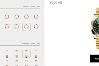 customize 2d and 3d watch, case, dial, bracelet on shopify kickflip or zakeke