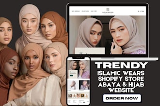 build islamic shopify store arabian clothing website hijab dropshipping store