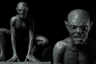 sculpt 3d character modeling 3d head 3d stylized model 3d statue for 3d printing