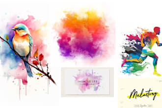 design feminine beauty cosmetic hand drawn boho watercolor floral signature logo
