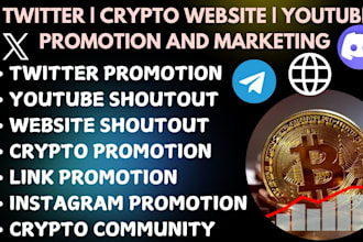 crypto twitter website shoutout promote to 100m share link audience yt ig app
