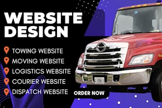 build cargo website, towing service website, logistics website, courier dispatch