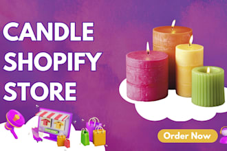 do candle store design, candle shopify store, candle website, dropshipping store