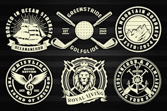 do vintage, retro, classic, hipster badge, clothing and business logo design