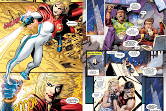 draw comic book illustration superhero comic cover storyboard graphic novel nsfw