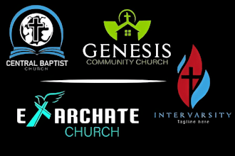 design christian religious ministry church minimalist logo