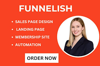 design clone funnelish, advertorial landing page saas expert gohighlevel website