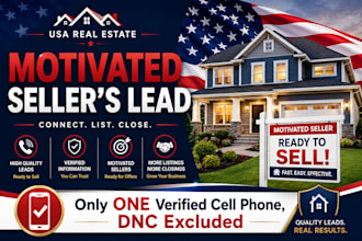 provide motivated seller leads with verified cell numbers