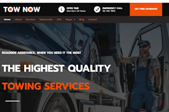 build towing service website auto scrap vehicle recovery courier towing website