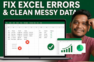 clean messy data fix excel errors and automate with advance