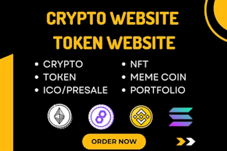 create crypto website, meme coin website, presale dex, token all in one