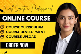 create online course content, curriculum development, course upload to thinkific