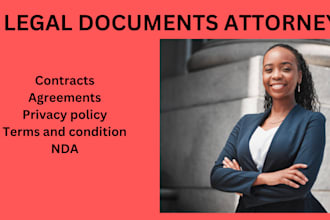 be your lawyer for legal contacts, agreements privacy policy and nda