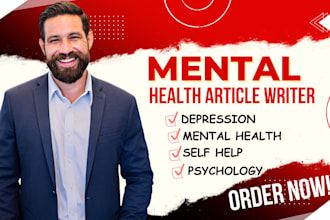 write mental health,depression, psychology, wellness, health and fitness article