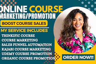 do udemy online course promotion, thinkific course content marketing, kajabi SEO