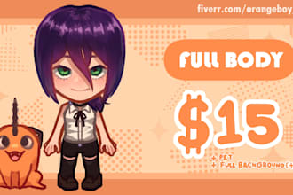 do cute custom chibi art for you
