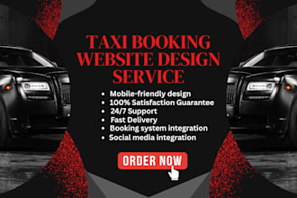 design chauffeur, limousine and taxi booking website