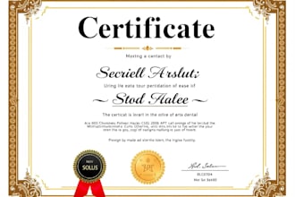 professional and custom certificate design for you