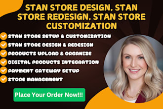 design stan store and upload digital products for your stan store design
