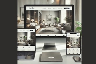 do a responsive cgi interior design website , portfolio interior design website