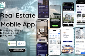 real estate property listing buy sell rent, android ios mobile app classified ad