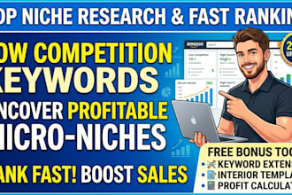do KDP niche research with low competition keywords for fast ranking