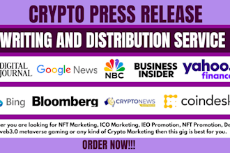 do crypto press release distribution submit press release pr distribution