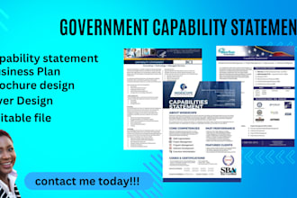 design a government contract capability statement in 2hours