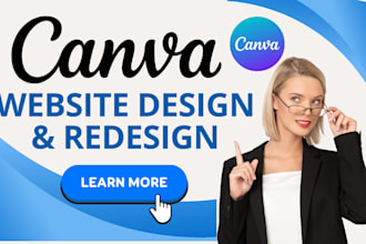 canva website, canva landing page, website template, canva portfolio website