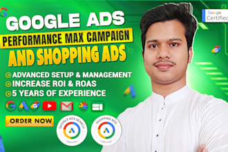 setup and manage profitable google ads performance max and shopping ads campaign