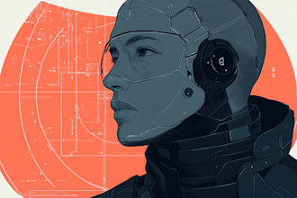 create a sci fi character illustration or sci fi character