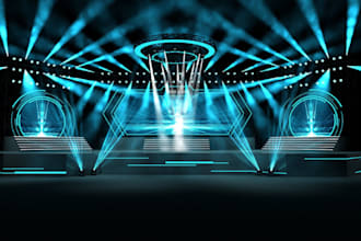 design 3d cgi event center stage design festival concert shows lighting