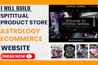 design spiritual product store spiritual astrology ecommerce store tarot reading