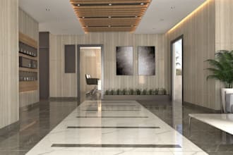 craft 3d modern house in revit,balcony,render 3d lobby house,interior renovation