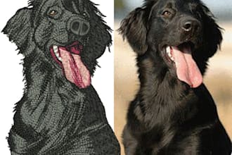 do a embroidery live image digitizing  with in 2 to 4 hours