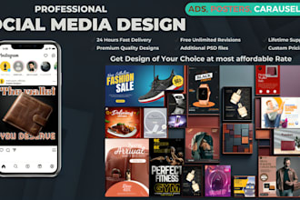 design creative posters and banners for social media