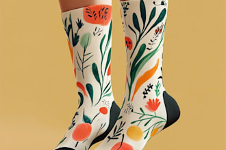 draw a unique socks design