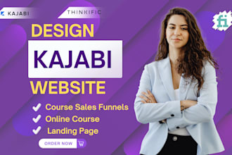 develop kajabi online course website kajabi sales funnel landing page thinkific
