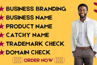brainstorm business name, brand name, company name with slogan and taglines
