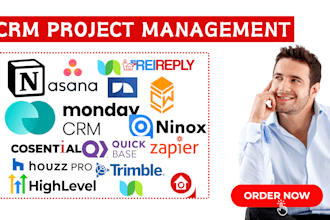 clickup asana trello notion monday crm slack jobber leap crm project management