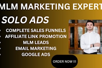do mlm promotion, affiliate link promotion, solo ads, mlm lead