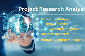 do human resource, business research, supply chain , financial analysis