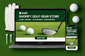 design golf website golf accessory shopify golf club website golf course website
