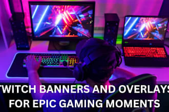 do anime banner and overlay for your twitch and kick channel