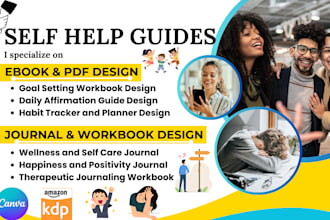 design custom self help guides, checklists, wellness journals and habit trackers